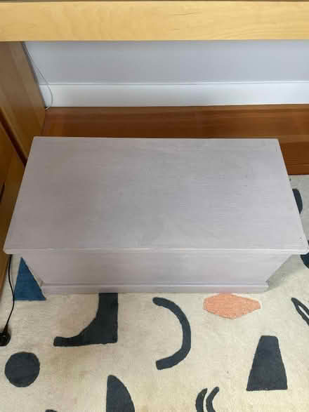 Photo of free Lilac wooden ottoman/linen box (Barnes SW13) #3