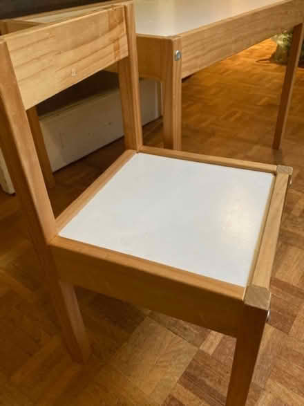 Photo of free child's table and chairs (one chair damaged) (Weybridge KT13) #4