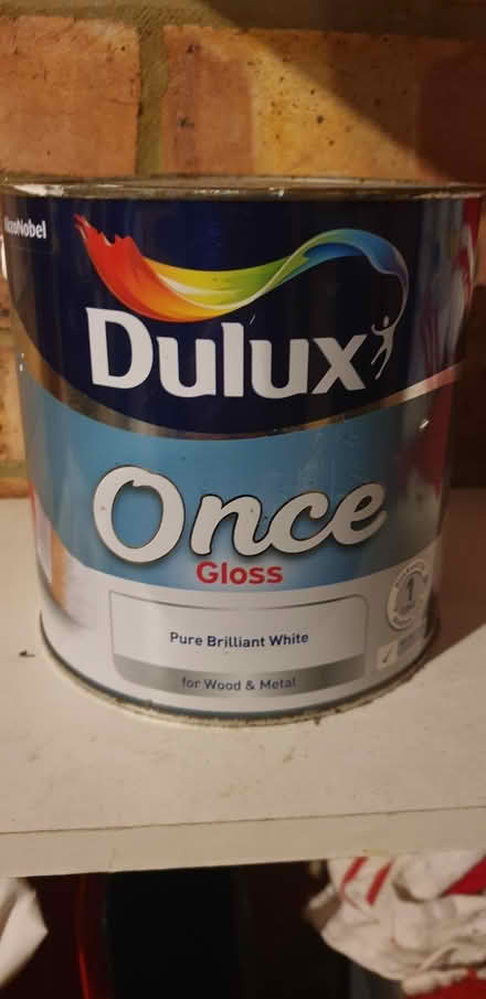 Photo of free Dulux once gloss Brilliant white (West Bletchley MK3) #1