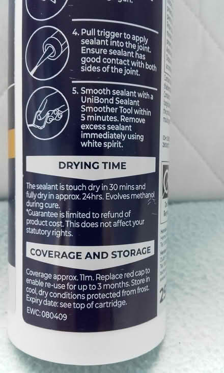 Photo of free Barely Used Unibond Sealant for Kitchen & Bathroom (Eastbourne DL1) #3