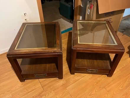 Photo of free Glass-topped side tables (Tracys Landing) #1