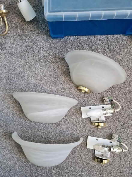 Photo of free 3 glass wall lights (LU6 North Dunstable) #1
