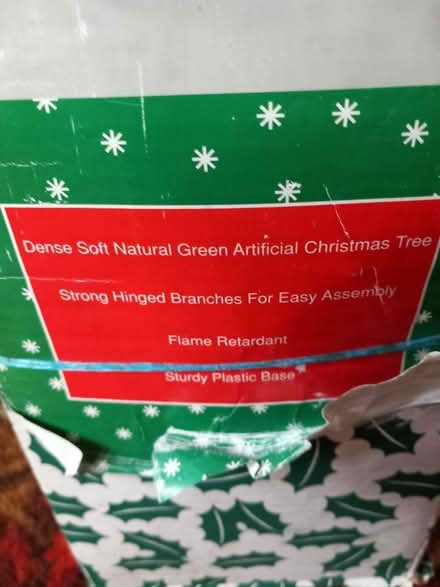 Photo of free 6foot Christmas tree and box of decorations (Barkingside IG6) #1