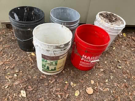 Photo of free Five gallon plastic buckets (Concord) #1