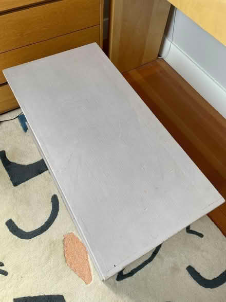 Photo of free Lilac wooden ottoman/linen box (Barnes SW13) #1