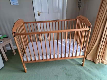 Photo of free Wooden Baby's cot/crib (Broughton, Kettering) #1