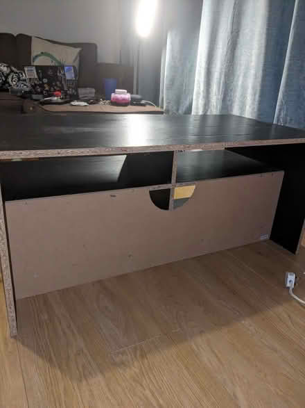 Photo of free Black console table TV stand with shelves (collection only) (Hillingdon UB8) #4