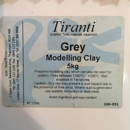 Photo of free Modelling Clay 5kg tub (Newington Green N5) #1