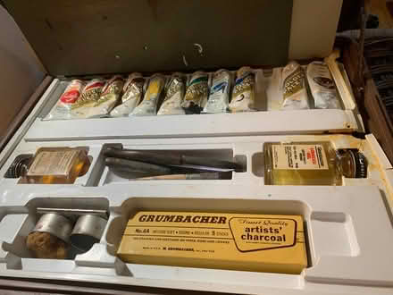 Photo of free slippers, bedframe, oilpaints (Manchester—Adams/Middle Tpke W) #1