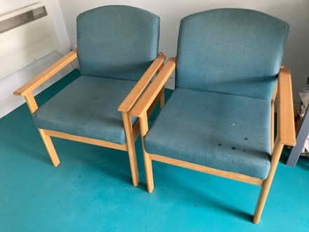 Photo of free 3 matching padded chairs (High Street, Twerton BA2) #2