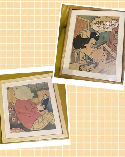 Photo of free 2 medium sized pine picture frames (Wanstead) #1