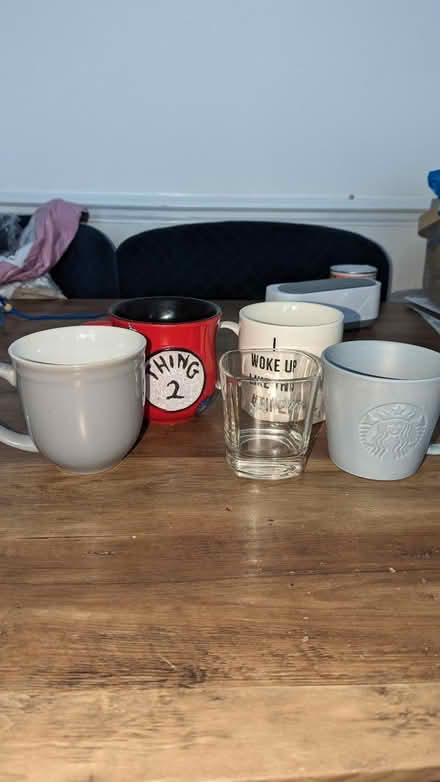 Photo of free Four big cups and one Jack Daniels glass (NW10) #1