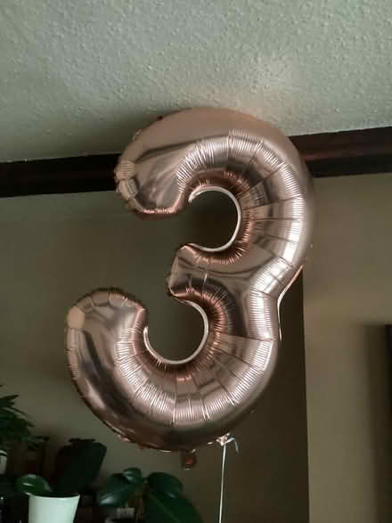 Photo of free Number 3 birthday balloon (Hillmorton CV21) #1