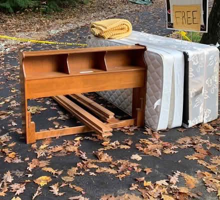 Photo of free Double bed frame & twin mattresses (Amherst) #1