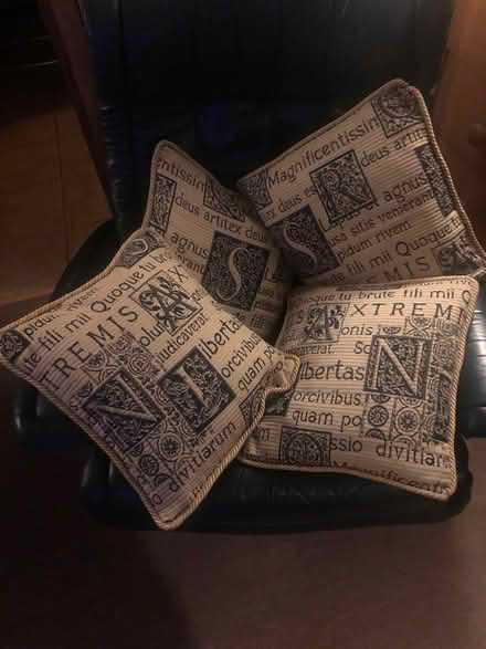 Photo of free 4 Gold & Black Cushions (Upton on Severn WR8) #1