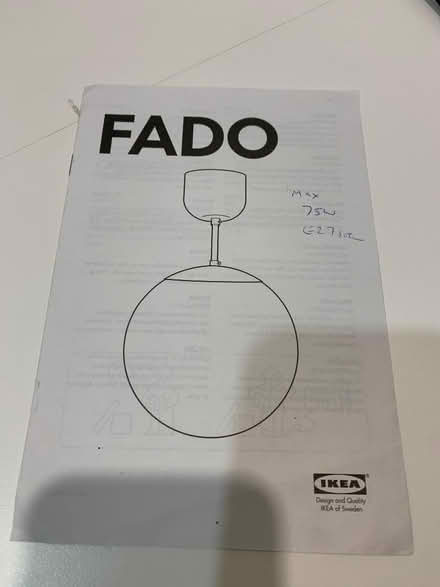 Photo of free Pendant light fitting (Marshalswick AL1) #1