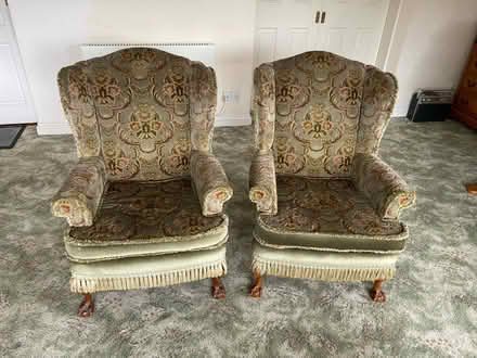 Photo of free 2small winged fireside chairs (Dartmouth) #3