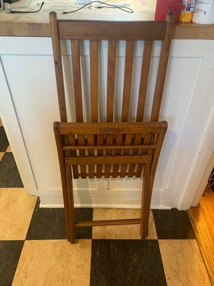 Photo of free Wood folding chair (North Cleveland Park) #3