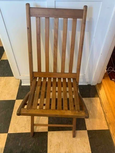 Photo of free Wood folding chair (North Cleveland Park) #1