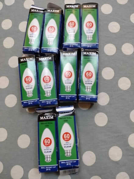 Photo of free Lightbulbs 60w small bayonet cap clear candle (Lydham SY9) #2