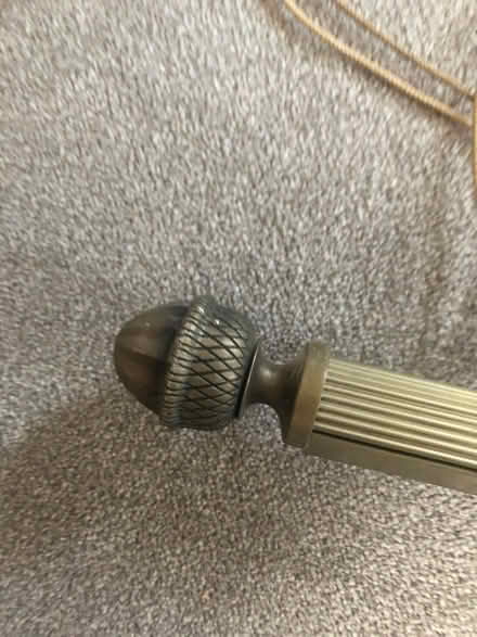 Photo of free pull cord gold curtain rail (Anstey LE7) #3