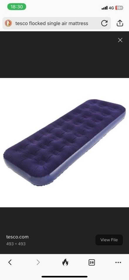 Photo of free Single flocked air bed (Mickleover, Derby, DE65) #1