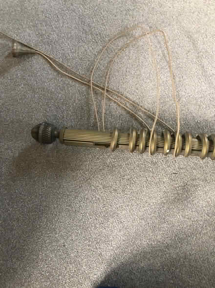Photo of free pull cord gold curtain rail (Anstey LE7) #1