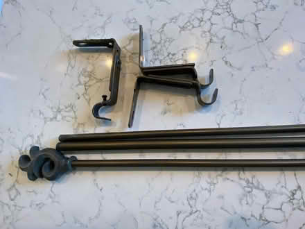 Photo of free 88-110” bronze curtain rod (Brightwood Park/Petworth DC) #2
