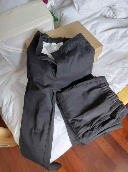 Photo of free Age 10-11 skinny leg black trousers (Radcliffe M26) #1