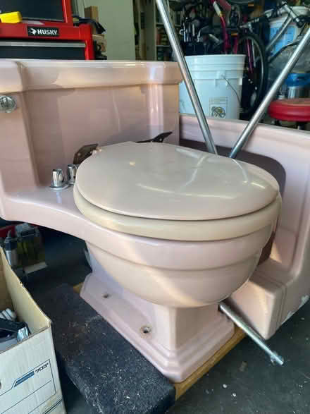 Photo of free Vintage toilet and sink (Wyoming at Commanchee) #3