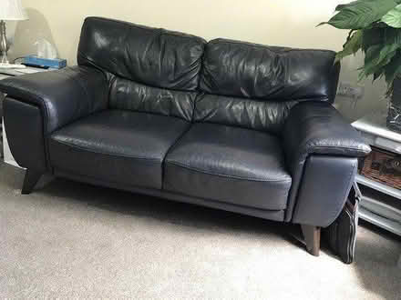 Photo of free 2 seater blue sofa (Titchfield) #1