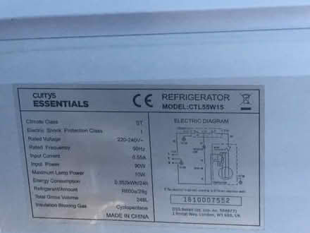 Photo of free Tall larder fridge & freezer. VGC. (Copsewood CV3) #2