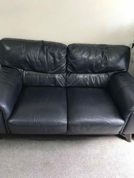 Photo of free 2 seater blue sofa (Titchfield) #2