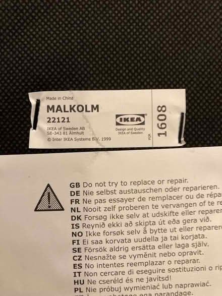 Photo of free IKEA MALKOLM office chair spares cream leather (GU51) #1