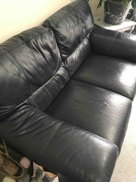 Photo of free 2 seater blue sofa (Titchfield) #3