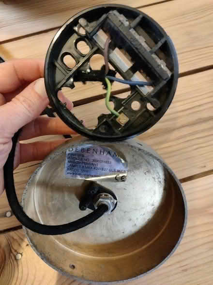 Photo of free Brass pendant lamp (Wirksworth, DE4) #1