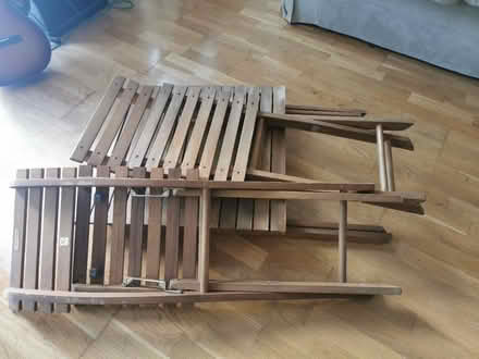 Photo of free Wooden folding table and chair (BS1) #4