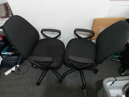Photo of free 2 Black office Chairs (Stapleford NG9) #1