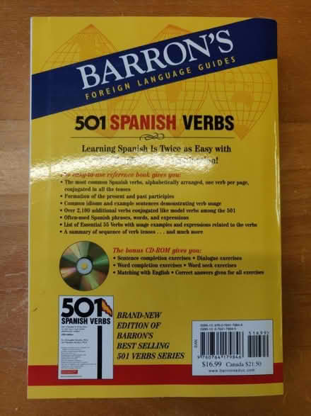 Photo of free 501 Spanish Verbs book (Didcot OX11) #2