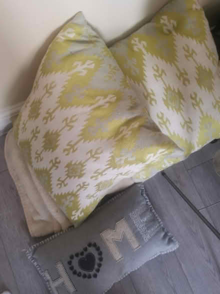 Photo of free Set of three pillows and a blanket (Acton) #1