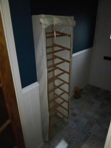 Photo of free Wood/fabric shoe rack (Broadbridge Heath, RH12) #1
