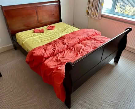 Photo of free King Size Bed, Mattress & Bedding (CF14) #1