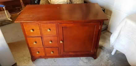 Photo of free TV cabinet with 6 drawers and cupboard (Wallington PO16) #2