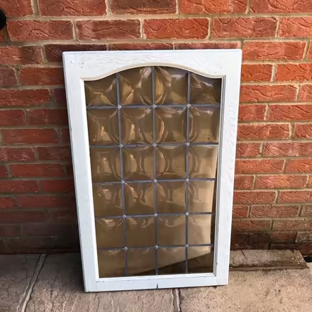 Photo of free Two Sink Cabinet Fronts and Leaded Glass Cabinet Door (Hazlemere HP15) #1