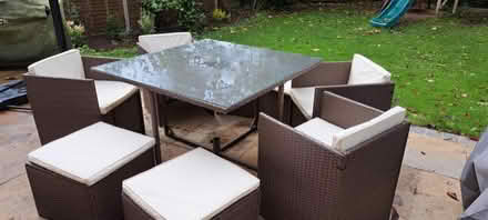 Photo of free Cube rattan outdoor garden table (Fleet, Hampshire, GU51) #1