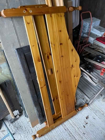 Photo of free Pine King Size Bed Frame (Bockleton, WR15) #1