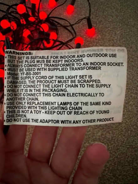Photo of free Red fairy lights (Teddington TW11) #1