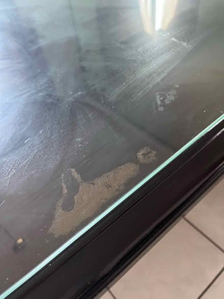 Photo of free Wood dining table w/glass top (South Arlington) #4