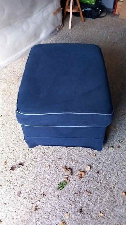 Photo of free Blue footstool and storage (Walkern SG2) #4