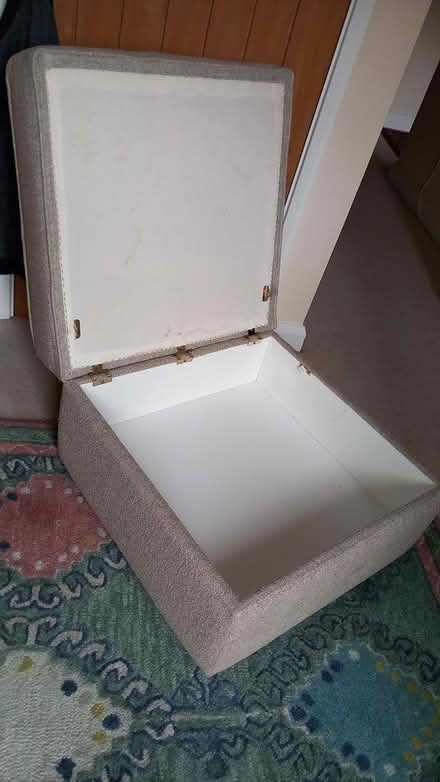 Photo of free Biege footstool and storage (Walkern SG2) #3
